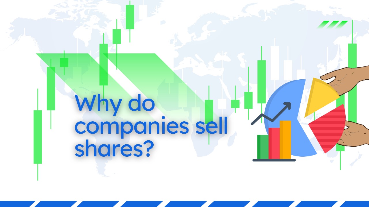 company selling shares illustration