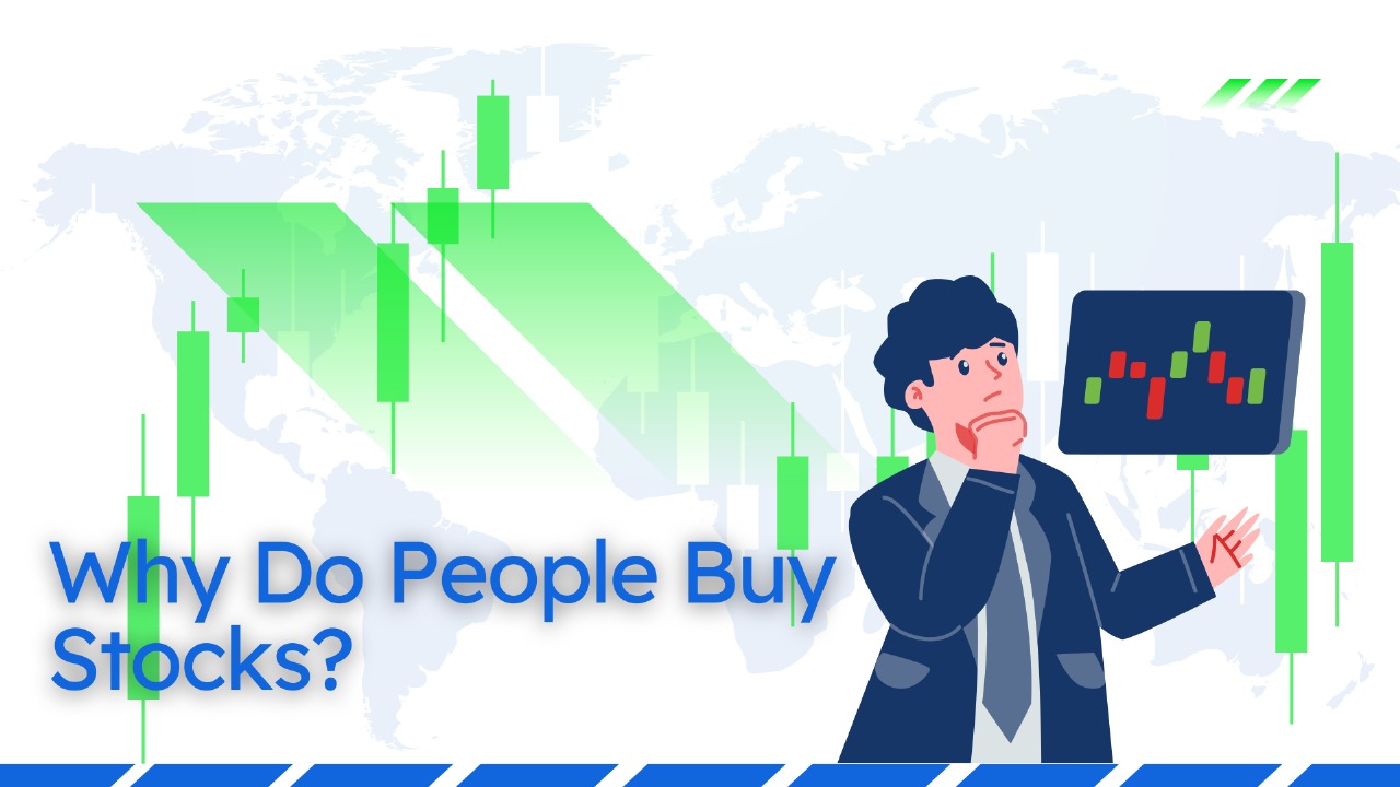 people buying stocks illustration